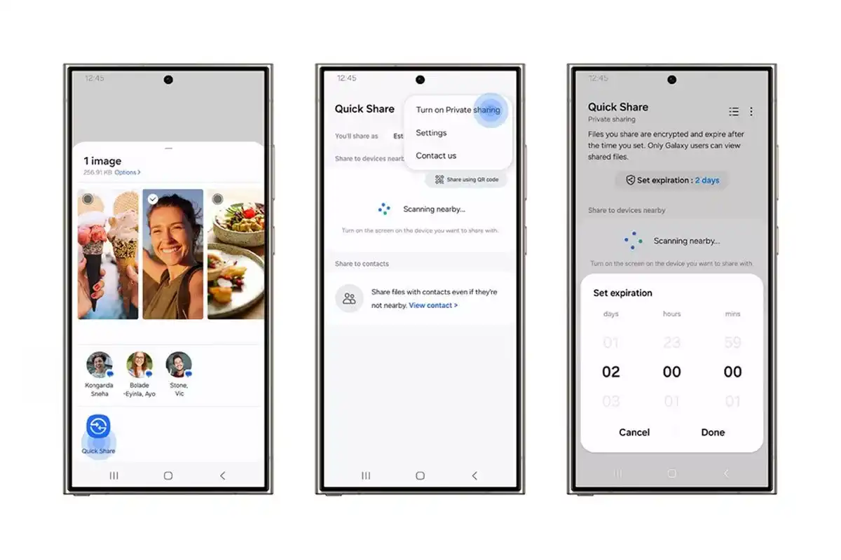به اشتراک‌گذاری خصوصی فایل‌ها با Quick Share