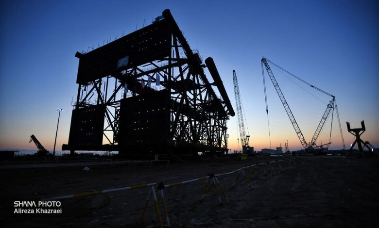 عملیات بارگیری جکت میدان مشترک گازی بلال