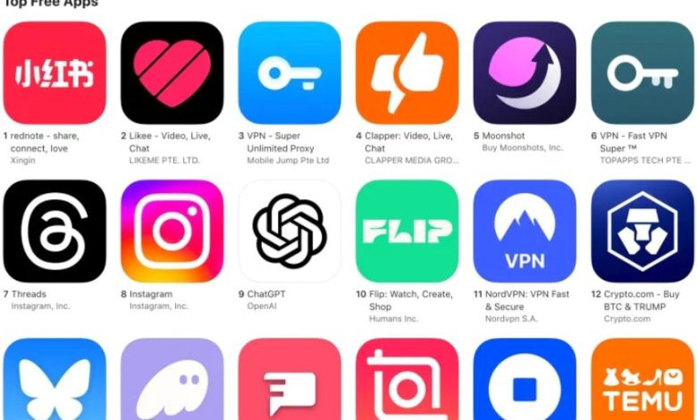 Screenshot 2025 01 21 115051 - برندهای چینی جایگزین TikTok در صدر اپ استور: RedNote پیشتاز است