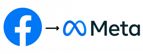 Facebook meta logo 500x188 1 - ری‌برندینگ و تغییر هویت بصری: نگاهی به برندهای پیشگام در دنیای امروز