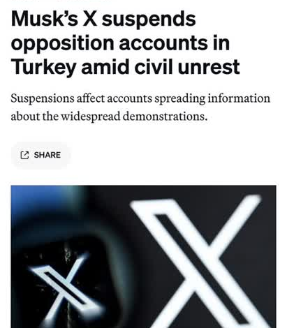ایلان ماسک حساب کاربری مخالفان ترکیه را در ایکس میبندد