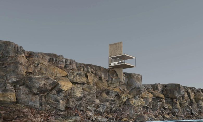 کابینی در نوک صخره (پرتغال)