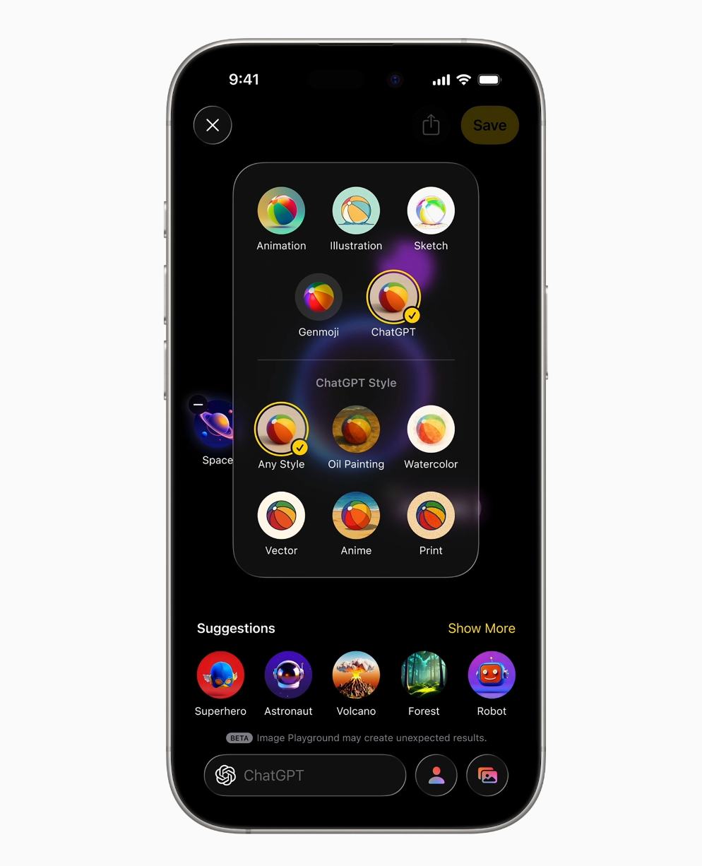 apple image playground - تحول استراتژیک برند اپل؛ Image Playground با ادغام ChatGPT وارد عصر تازه تولید تصویر هوشمند میشود