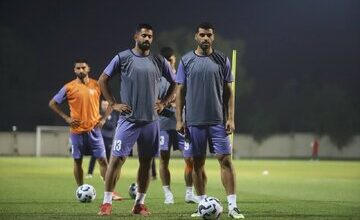 تصاویر اولین تمرین تیم ملی با لژیونرها در العین