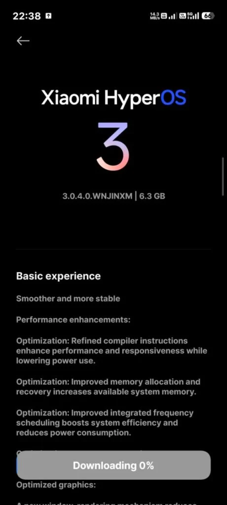 Xiaomi 14 Civi HyperOS 3 update 460x1024 1 - نسخه جدید سیستم‌عامل شیائومی برای ۱۴ سیوی عرضه شد