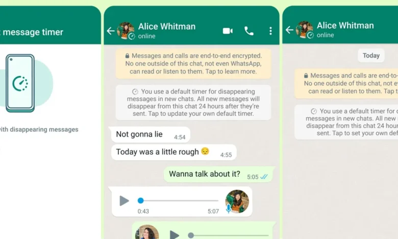 whatsapp disappering messages scaled 1 - واتساپ در حال آزمایش پیامهایی است که پس از خواندن حذف میشوند